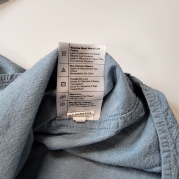 Carhartt Loose Fit Midweight Chambray Short Sleeve Shirt Button Up Size 2XL XXL - Picture 7 of 10